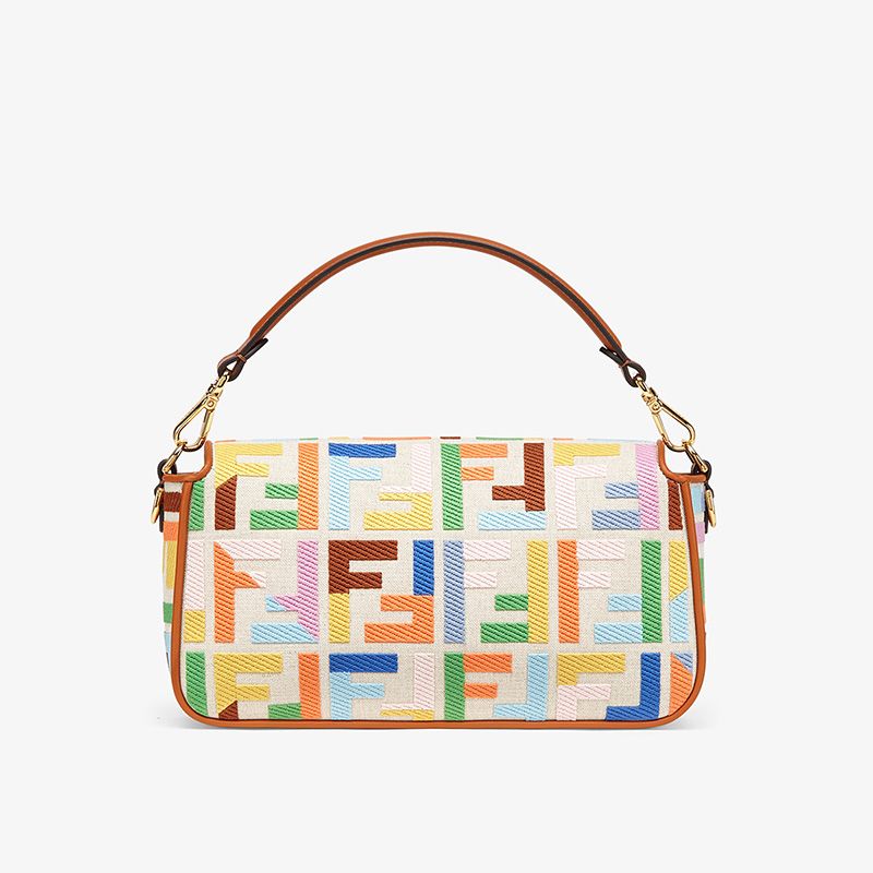 Affordable Fendi Medium Baguette Bag In FF Motif Canvas Multicolor