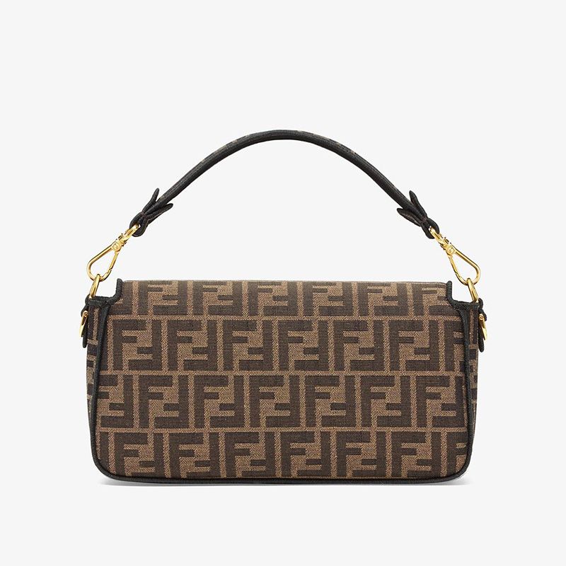 Affordable Fendi Medium Baguette Bag In FF Motif Fabric Brown