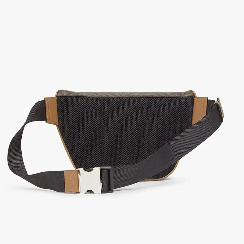 Affordable Affordable Fendi Belt Bag In FF Motif Fabric Brown Black