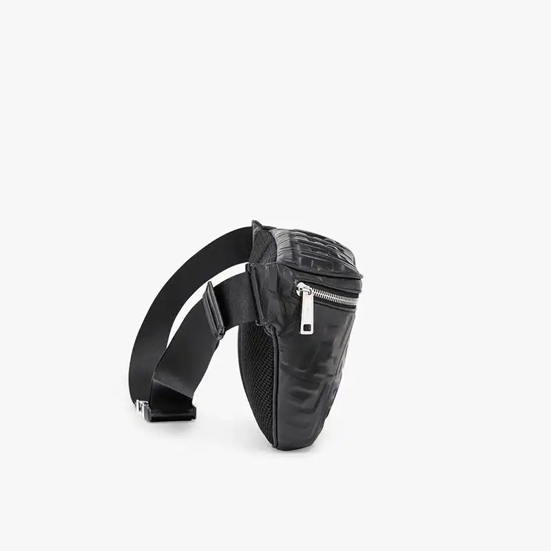 Cheap Affordable Fendi Belt Bag In FF Motif Nappa Leather Black