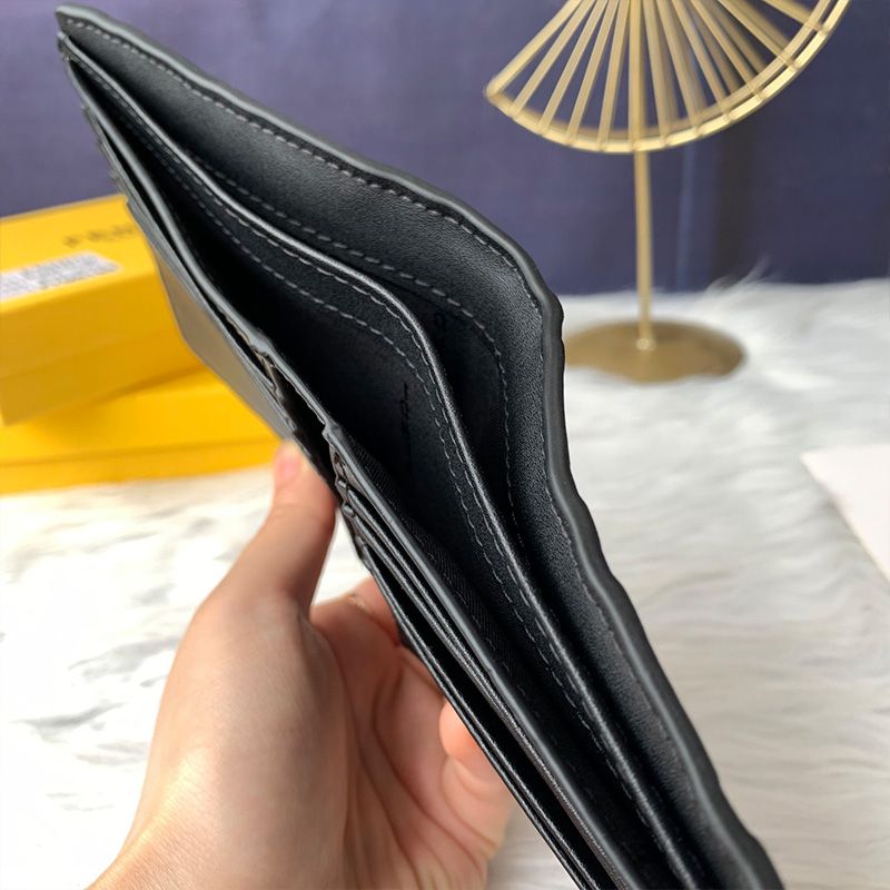 Affordable Fendi Bi-fold Wallet In FF Motif Nappa Leather Black