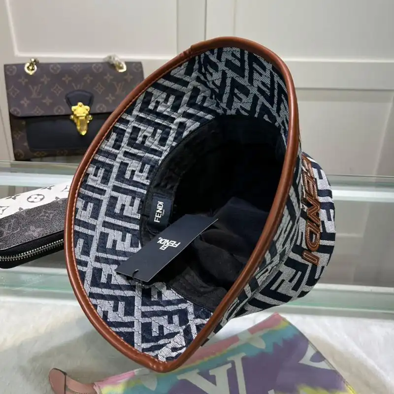 Affordable Fendi Bucket Hat In Fendi Roma FF Motif Canvas Black