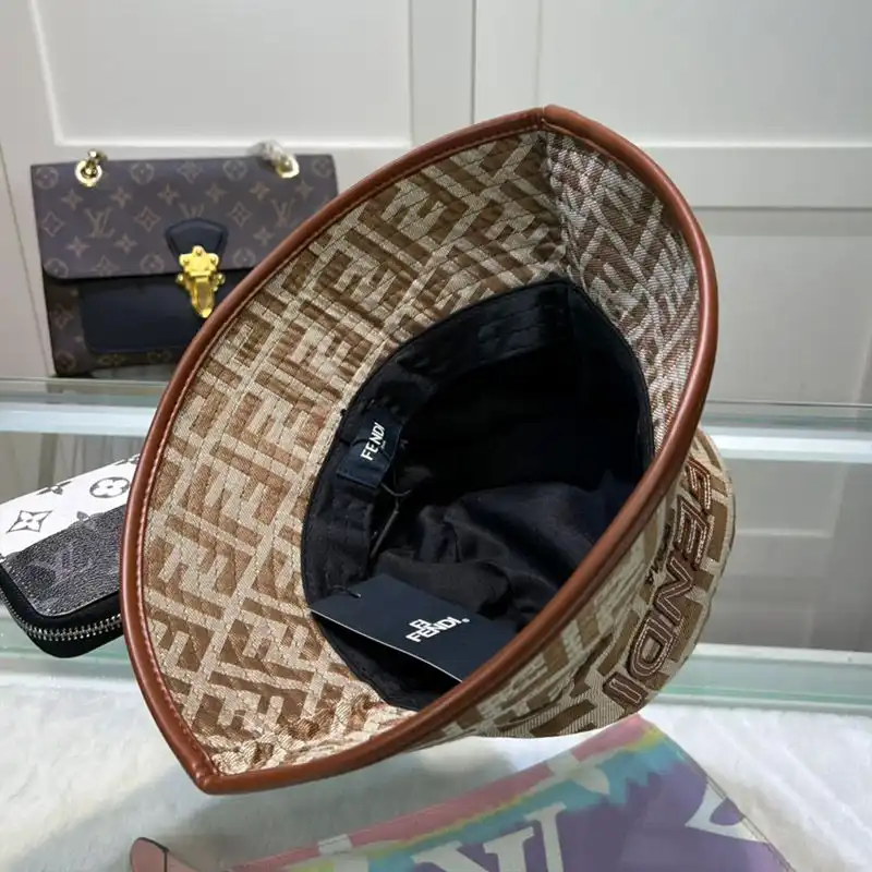 Affordable Fendi Bucket Hat In Fendi Roma FF Motif Canvas Brown HOT SALE