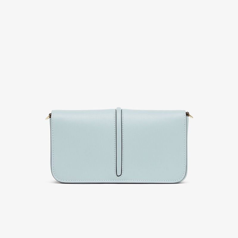 Affordable Fendi Fendigraphy Wallet with Chain In Calf Leather Sky Blue