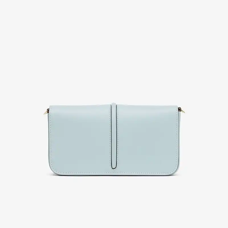 Affordable Fendi Fendigraphy Wallet with Chain In Calf Leather Sky Blue