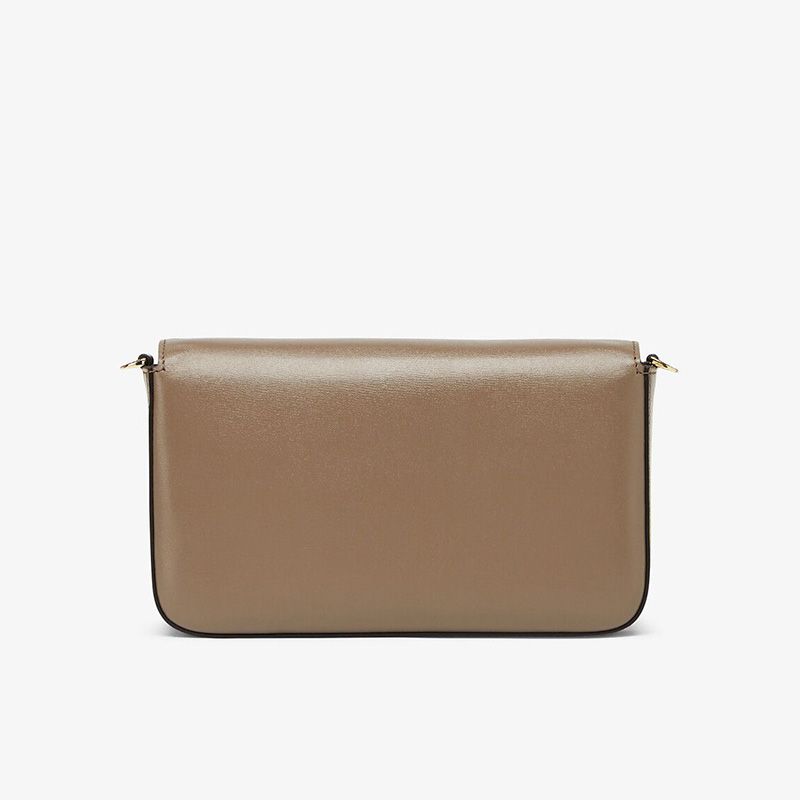 Affordable Fendi FF Wallet On Chain With Pouches In Calf Leather Grey