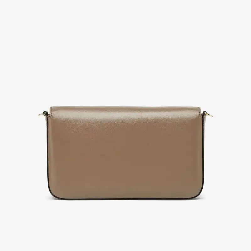 Cheap Fendi FF Wallet On Chain With Pouches In Calf Leather Grey