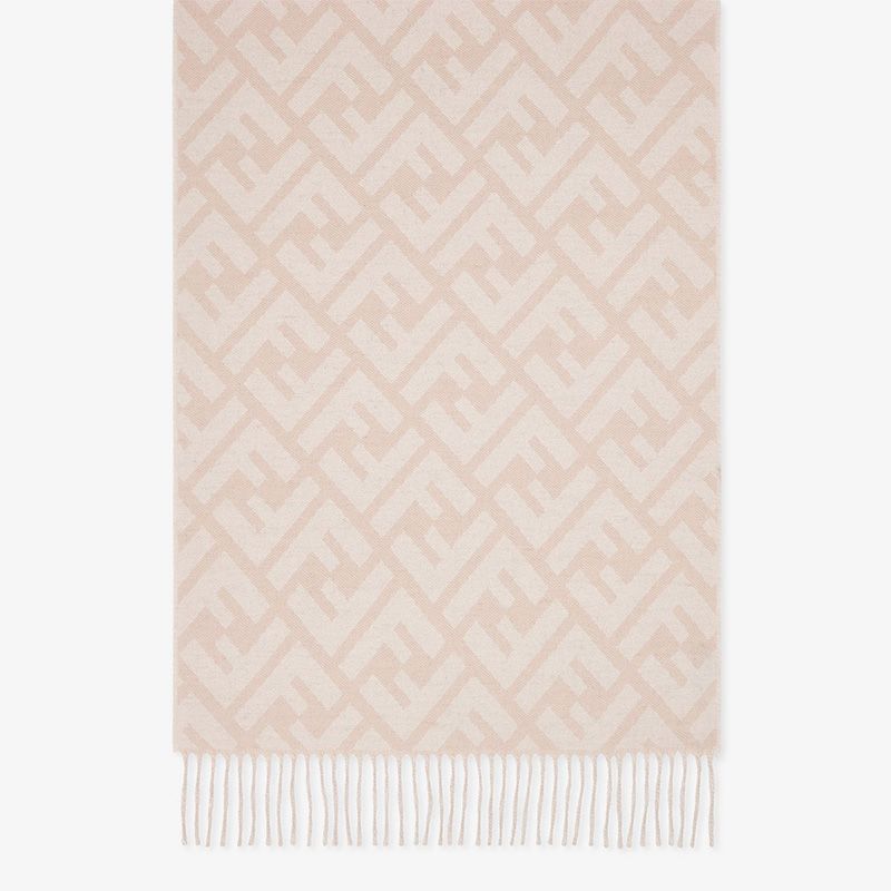 Affordable Fendi FF Scarf In Cashmere Beige