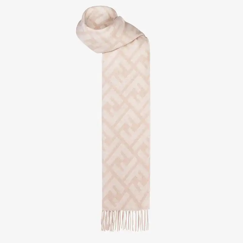 Affordable Fendi FF Scarf In Cashmere Beige