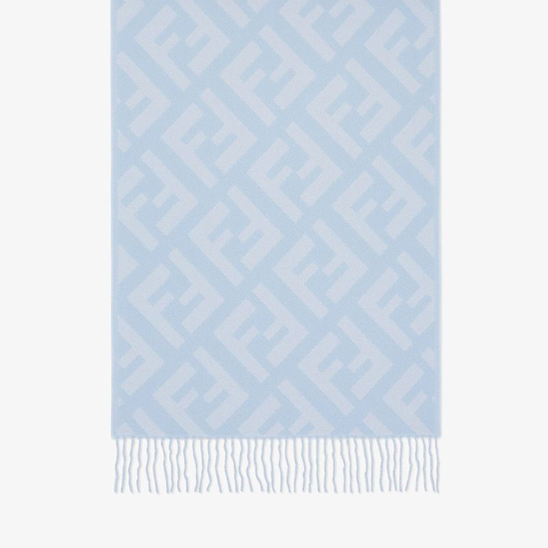 Affordable Fendi FF Scarf In Cashmere Blue