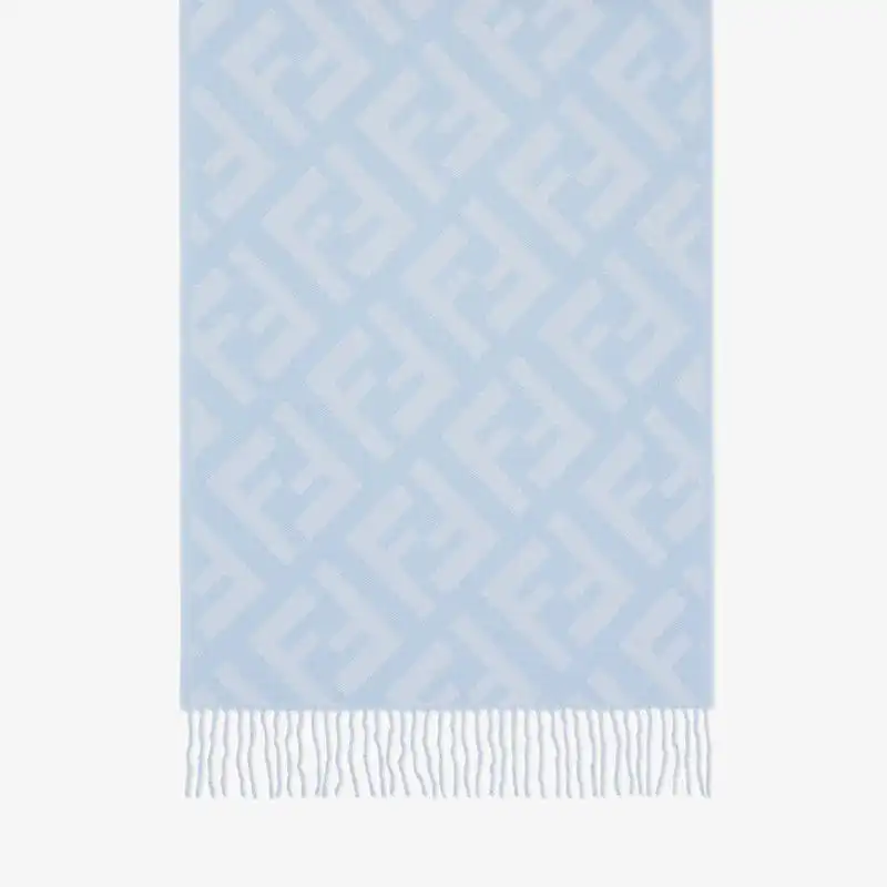 Fendi FF Scarf In Cashmere Blue