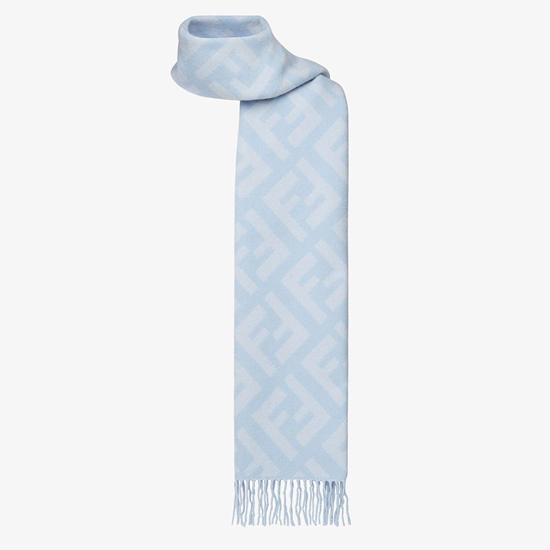 Affordable Fendi FF Scarf In Cashmere Blue