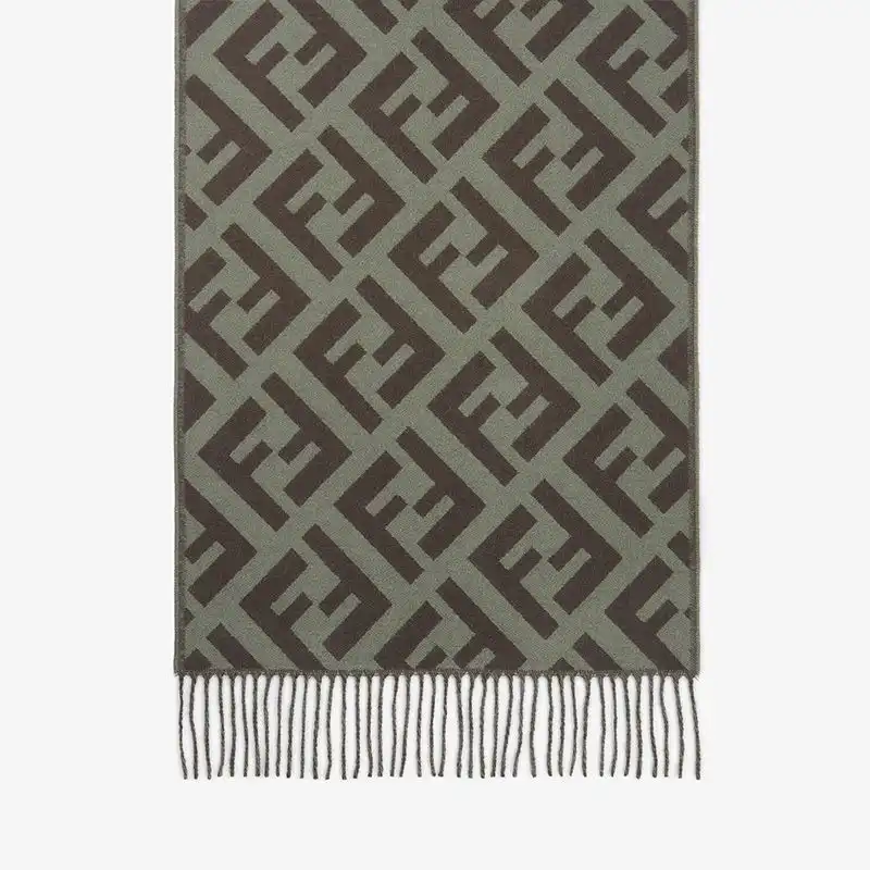 Fendi FF Scarf In Cashmere Green