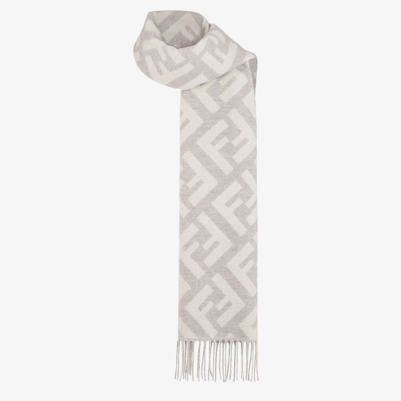 Affordable Fendi FF Scarf In Cashmere White