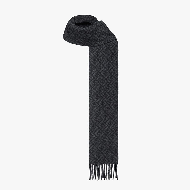 Affordable Fendi FF Scarf In Wool Black