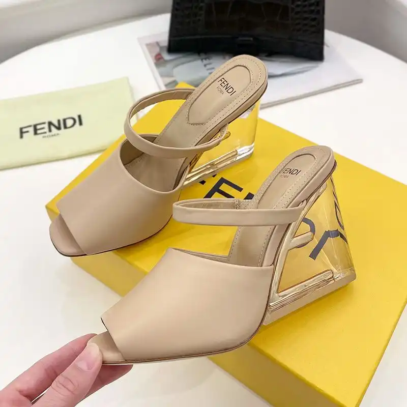 Fendi First Sandals Women Calf Leather Beige