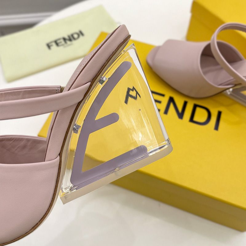 Affordable Fendi First Sandals Women Calf Leather Pink