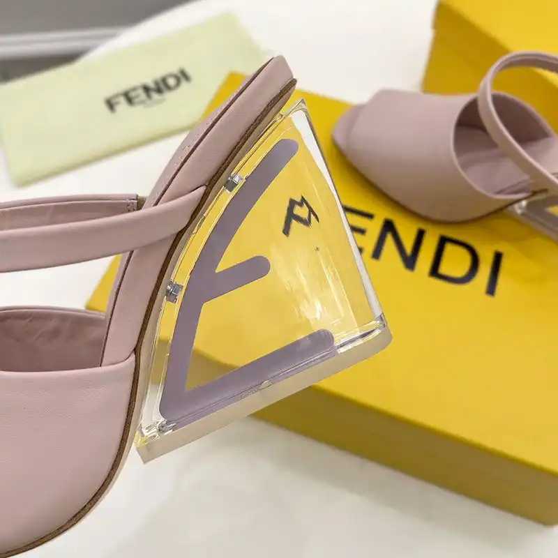 Cheap Fendi First Sandals Women Calf Leather Pink HOT SALE