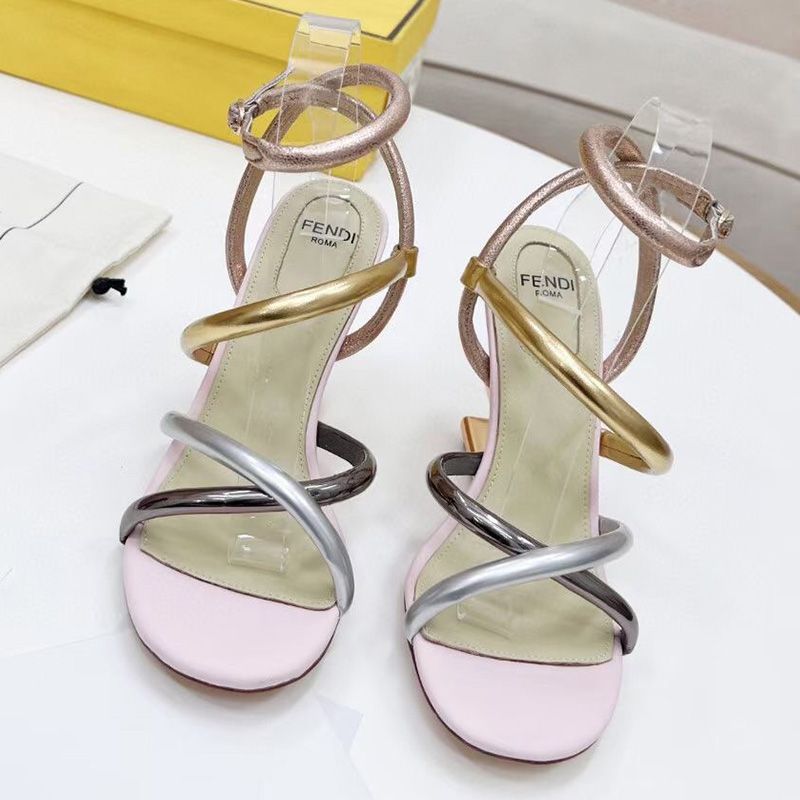 Affordable Fendi First Sandals Women Nappa Leather Pink