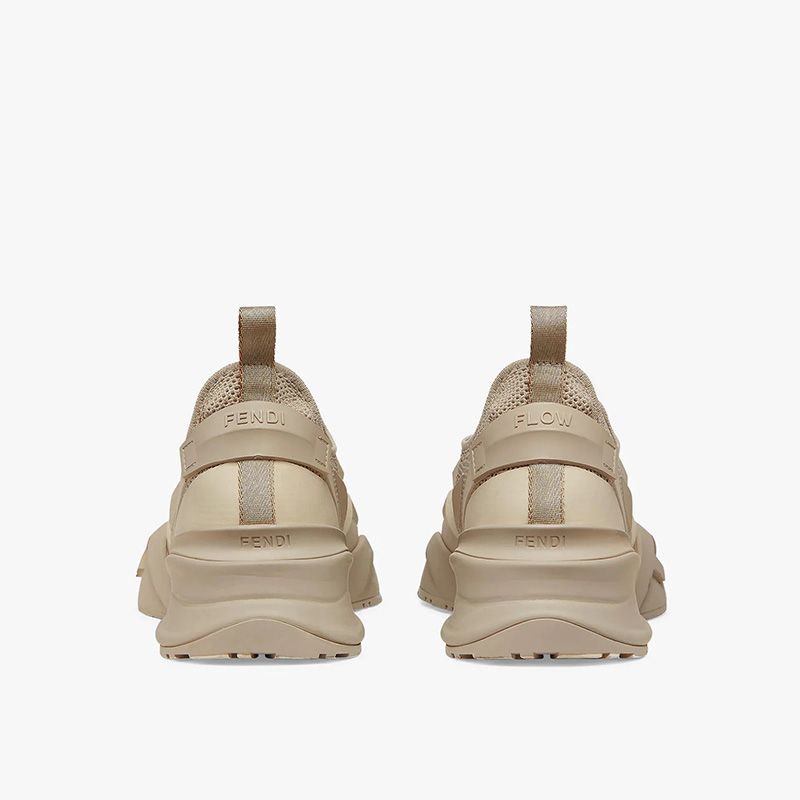 Affordable Fendi Flow Sneakers Unisex Mesh Beige