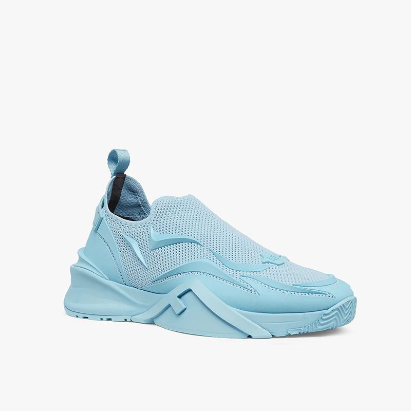 Affordable Fendi Flow Sneakers Unisex Mesh Blue