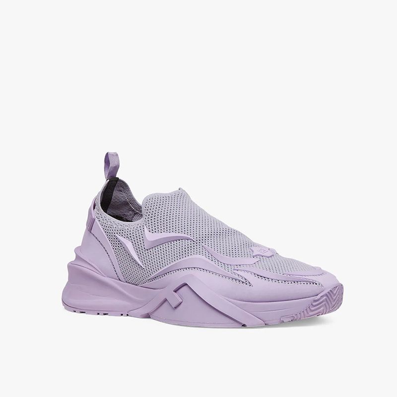 Affordable Fendi Flow Sneakers Unisex Mesh Purple