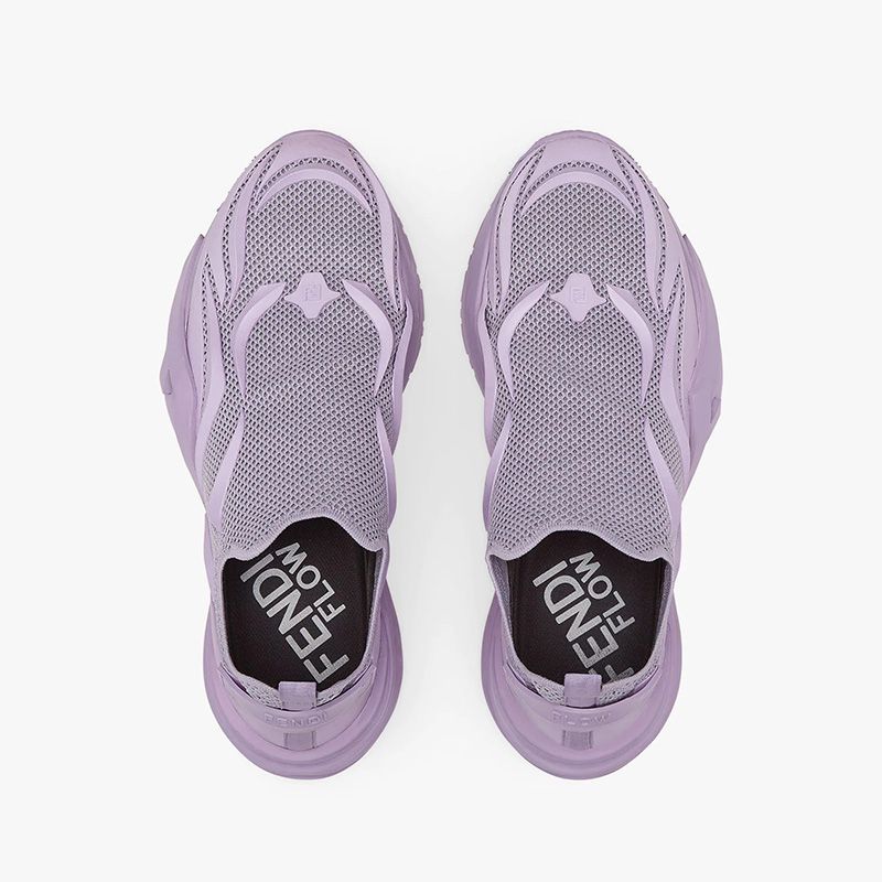 Affordable Fendi Flow Sneakers Unisex Mesh Purple