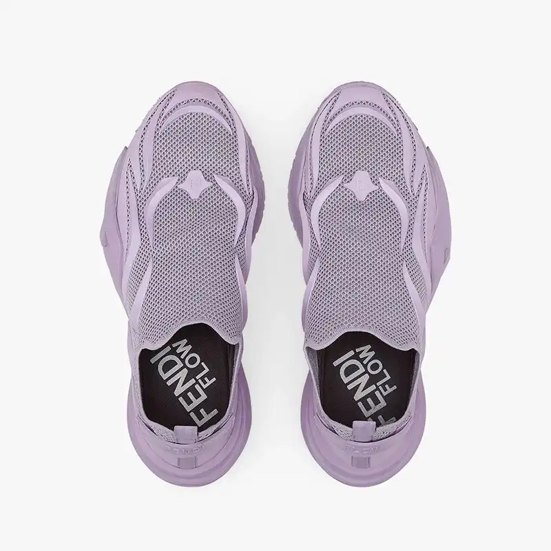 Affordable Fendi Flow Sneakers Unisex Mesh Purple