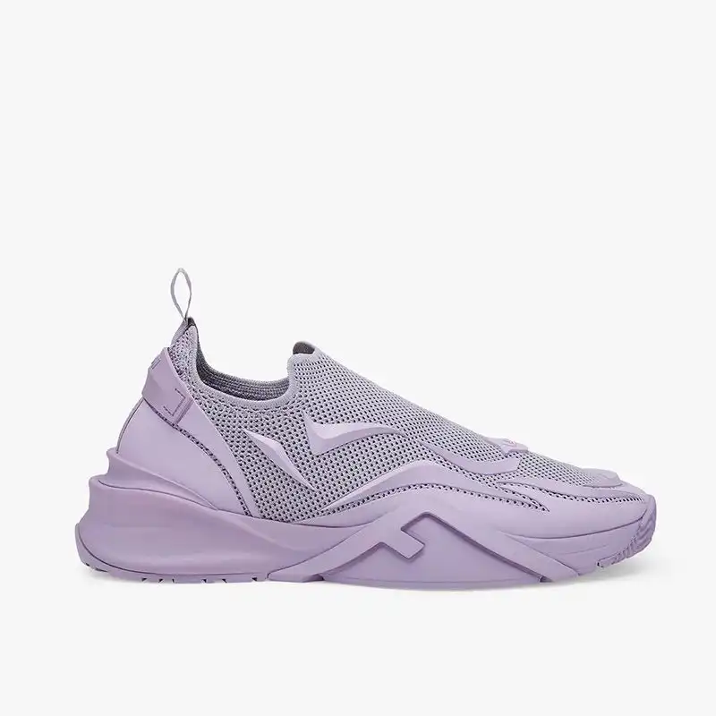 Affordable Fendi Flow Sneakers Unisex Mesh Purple