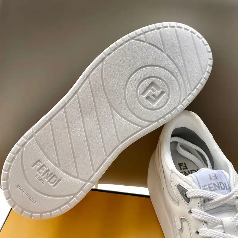 Affordable Fendi Match Platform Sneakers Women Leather White HOT SALE