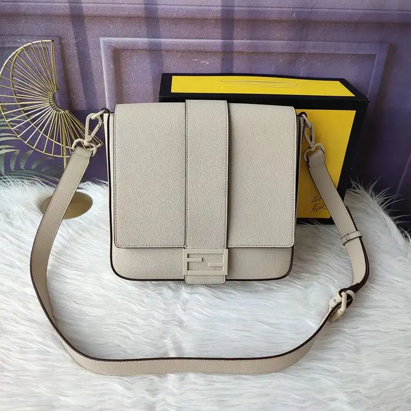 Affordable Fendi Medium Baguette Messenger In Cuoio Romano Leather Beige