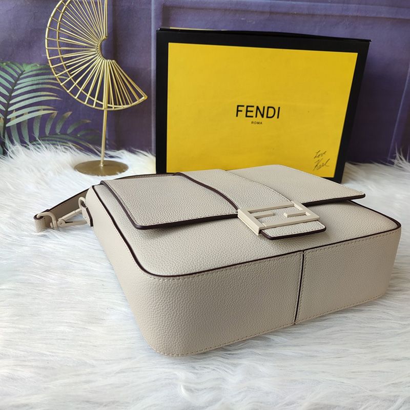 Affordable Fendi Medium Baguette Messenger In Cuoio Romano Leather Beige