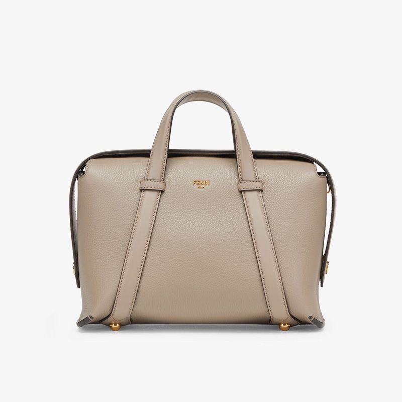 Affordable Fendi Medium Boston 365 Bag In Grained Leather Grey