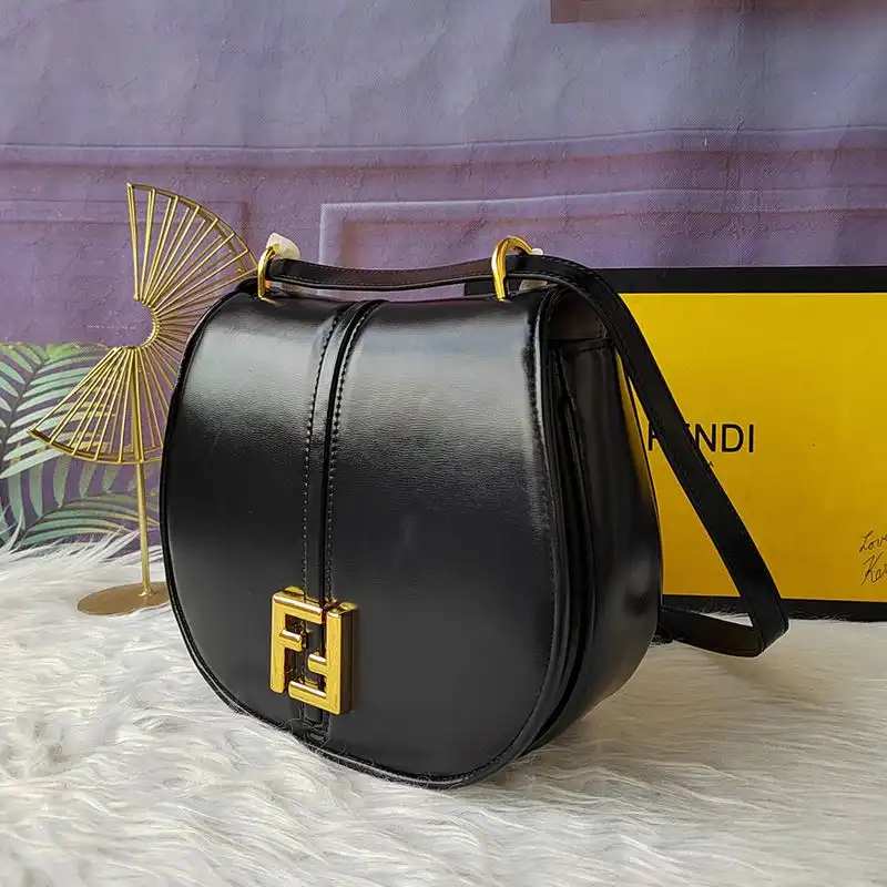 Affordable Affordable Fendi Medium C'mon Bag In Calf Leather Black