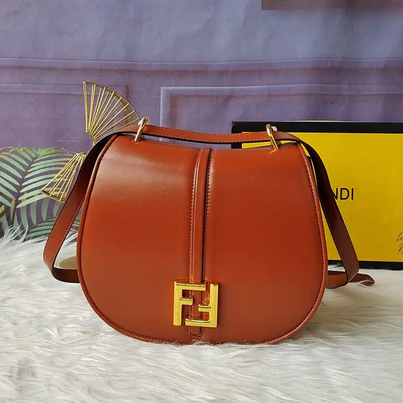 Affordable Fendi Medium C'mon Bag In Calf Leather Brown