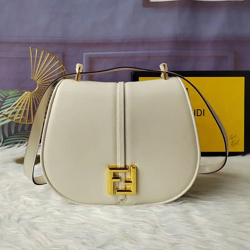 Affordable Fendi Medium C'mon Bag In Calf Leather White