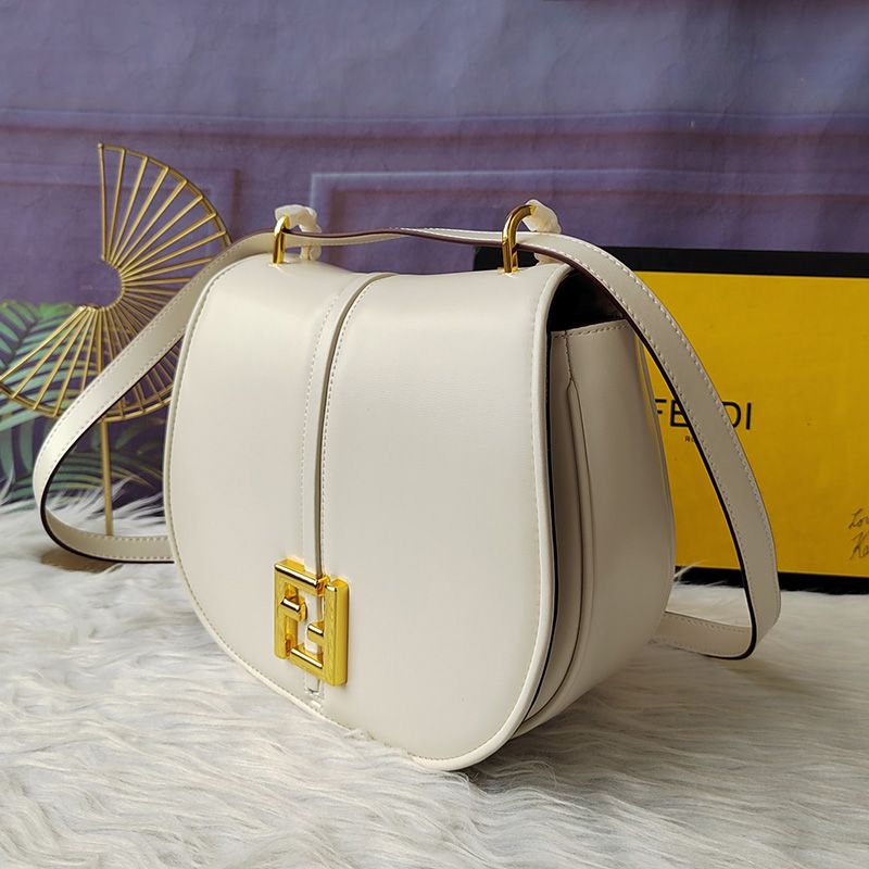 Affordable Fendi Medium C'mon Bag In Calf Leather White