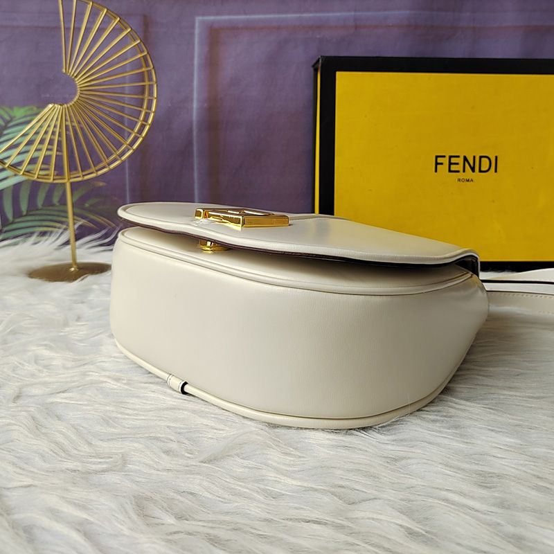 Affordable Fendi Medium C'mon Bag In Calf Leather White