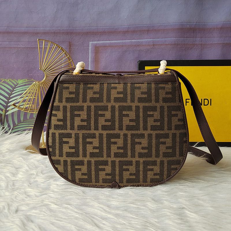 Affordable Fendi Medium C'mon Bag In FF Motif Fabric Brown