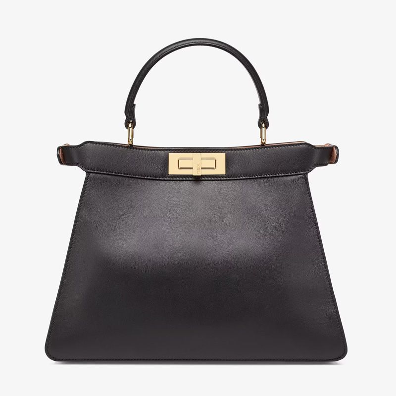 Affordable Fendi Medium Peekaboo ISeeU Bag In Nappa Laether Black