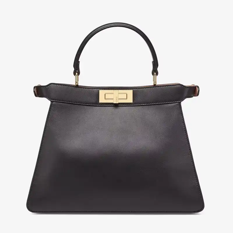 Affordable Fendi Medium Peekaboo ISeeU Bag In Nappa Laether Black