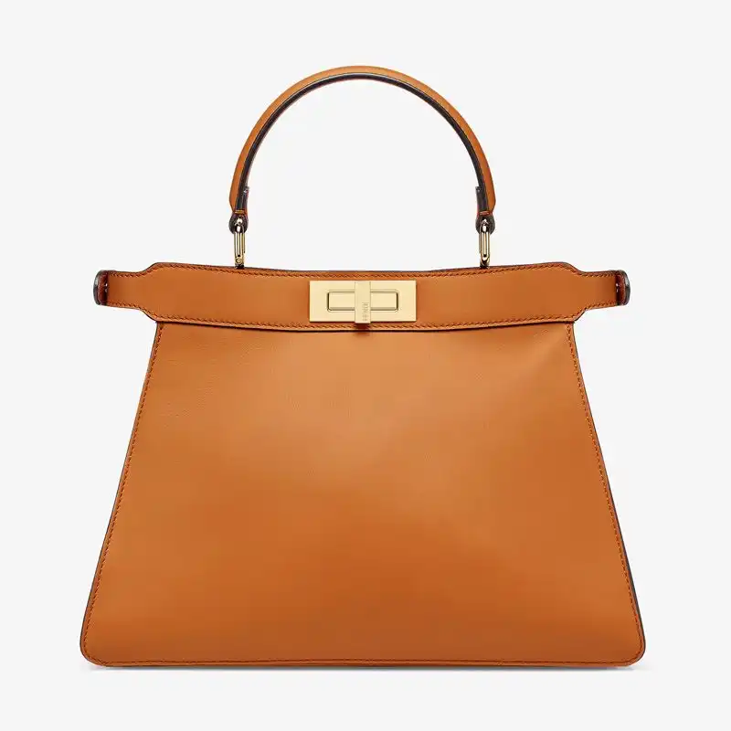 Affordable Fendi Medium Peekaboo ISeeU Bag In Nappa Laether Brown