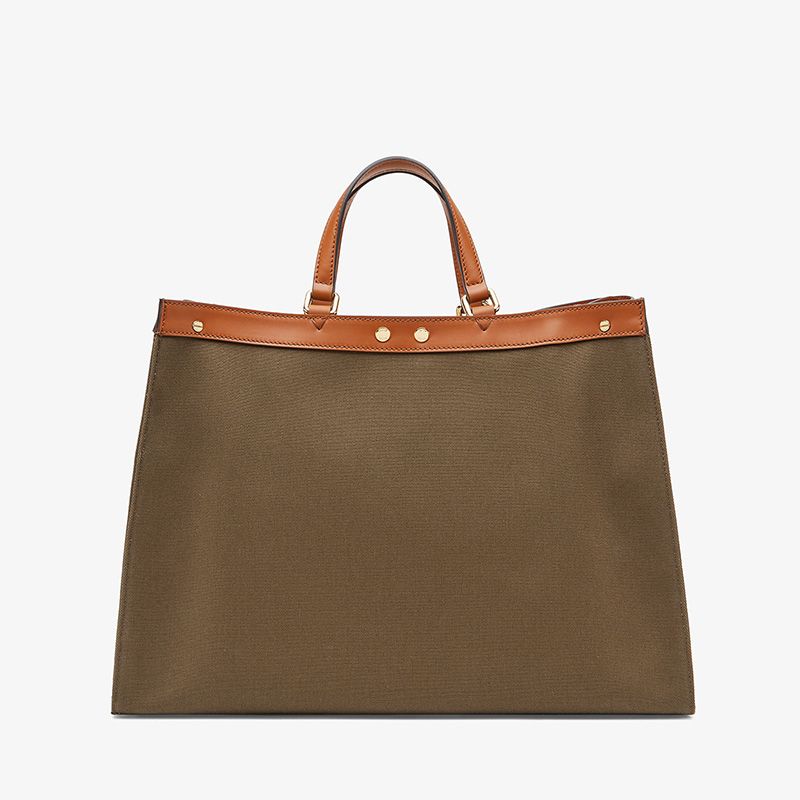 Affordable Fendi Medium Peekaboo X-Tote In FF Motif Canvas Coffee