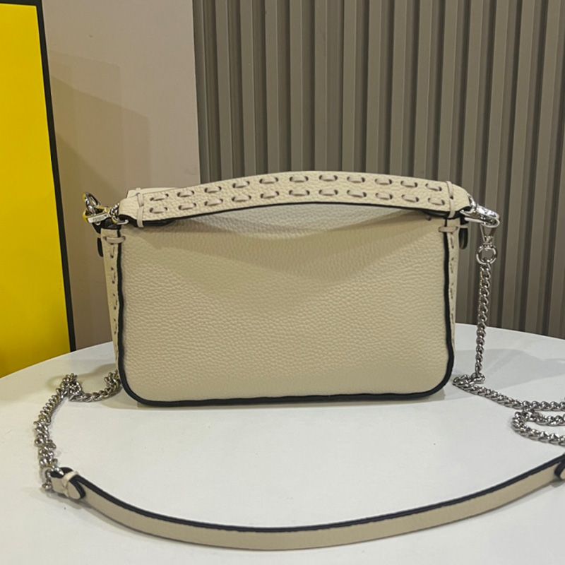 HOT Fendi Mini Baguette Selleria Bag In Cuoio Romano Leather Beige