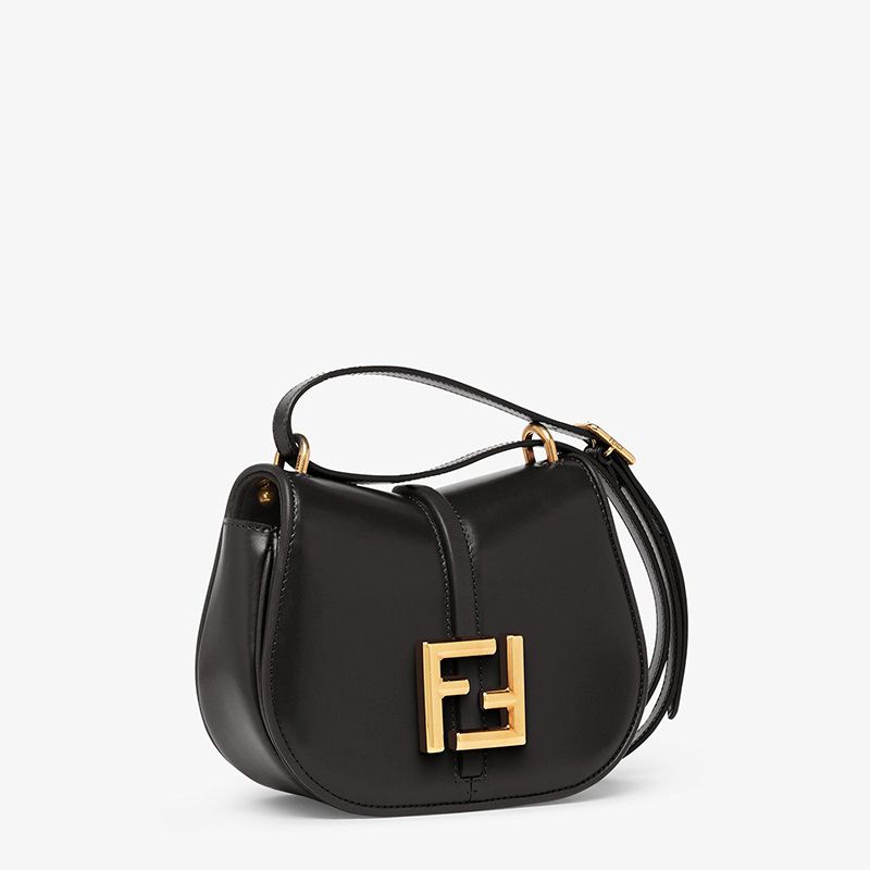 Affordable Fendi Mini C'mon Bag In Calf Leather Black