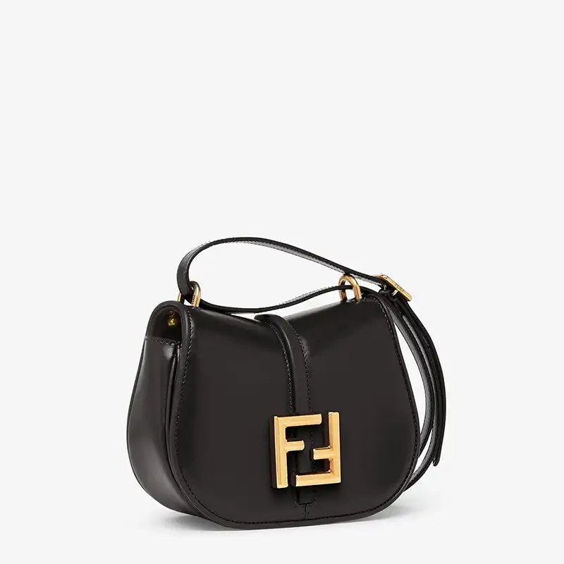 Cheap Affordable Fendi Mini C'mon Bag In Calf Leather Black