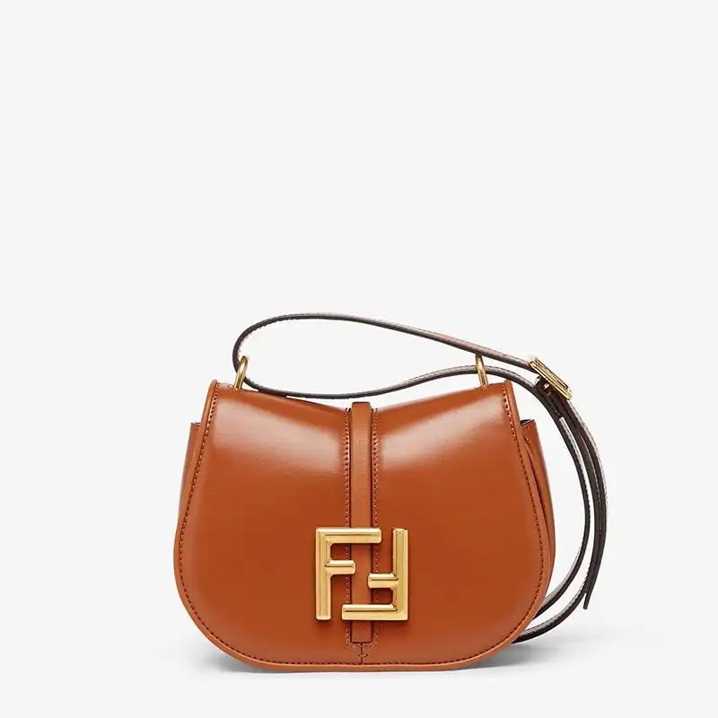 Affordable Fendi Mini C'mon Bag In Calf Leather Brown