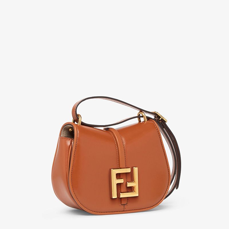 Affordable Fendi Mini C'mon Bag In Calf Leather Brown