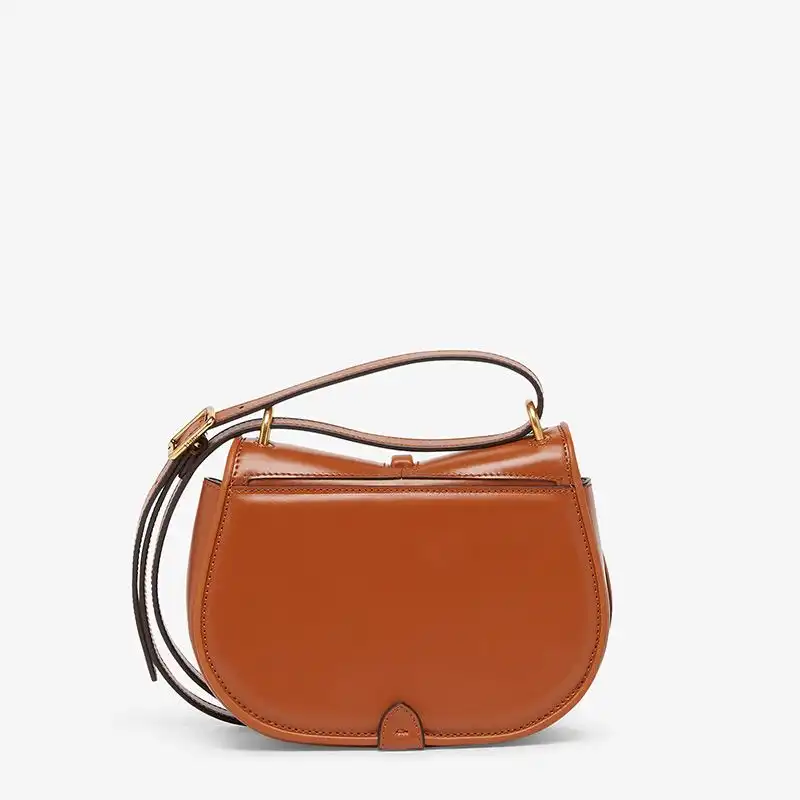 Cheap Affordable Fendi Mini C'mon Bag In Calf Leather Brown