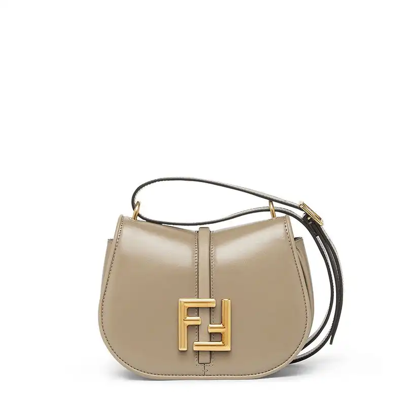 Affordable Fendi Mini C'mon Bag In Calf Leather Grey